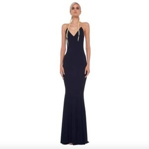 Norma Kamali KULTURE Racerback Fishtail Maxi Dress
